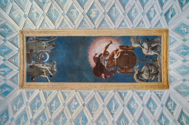 Chambre du Soleil et de la Lune : les chars du Soleil et de la Lune conduits par Diane et Apollon