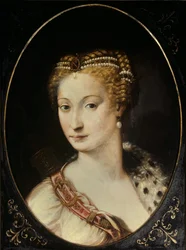 Portrait de Diane de Poitiers, Dame de Brézé, Duchesse de Valentinois. Peinture de Francesco Primaticcio, dit Le Primatice