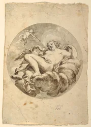 Projet pour une fresque de plafond : Léda et le cygne
