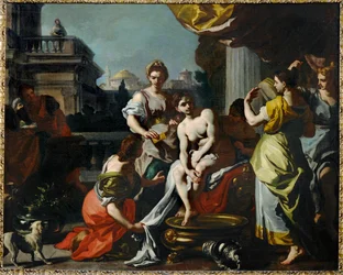 Bathseba dans son bain ... (peinture sur toile)