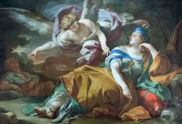 Agar et Ismaël dans le désert réconfortés par un ange