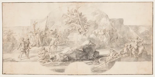 Étude pour la peinture "Le débarquement de Colomb en Amérique"
