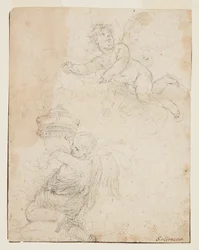 Étude de deux putti