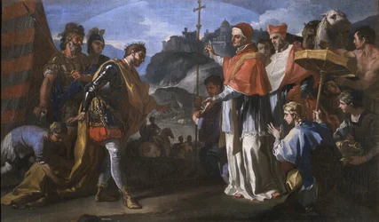 La rencontre entre le roi Ratchis des Lombards et le pape Zacharie pendant le siège de Pérouse