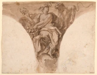 Afrique, Dessin pour un pendentif dans le vestibule baptismal de Saint-Pierre, Rome