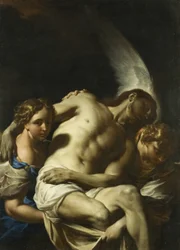 Christ soutenu par des anges