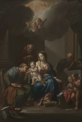 Esquisse de Présentation pour "La Sainte Famille avec les Saints Anne, Joachim et Jean-Baptiste" (pour Santa Maria in Via Lata, Rome)