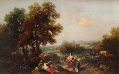 Paysage avec figures, 18e siècle, 1915