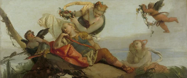 Le Rinaldo endormi couronné de fleurs par Armida