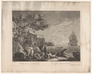 Figures au bord de la mer