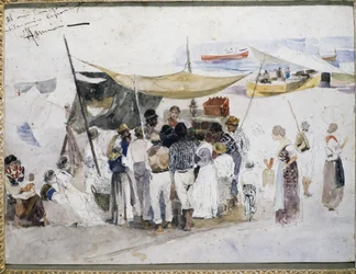 Le conteur, de Francesco Marino (1892-1954). Italie