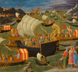 Le roi Melchior naviguant vers la Terre Sainte