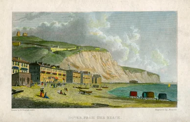 Douvres, depuis la plage, 19ème siècle