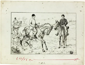 Trois cavaliers à la chasse