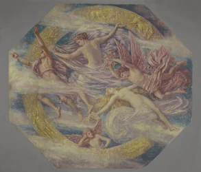 Diane et ses suivantes parmi les constellations, vers 1894