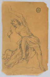 Esquisse de figure avec draperie