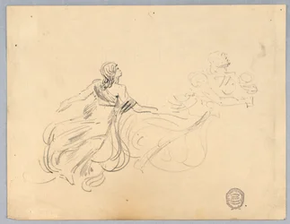 Esquisse de deux figures féminines