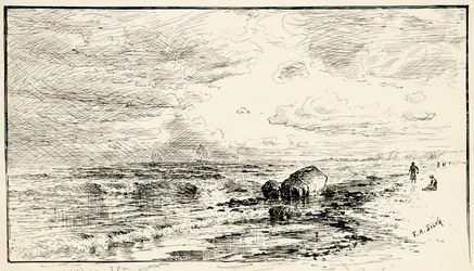 La plage près de Point Judith, Rhode Island