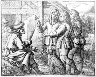 Le vieil homme et ses fils, illustration de 