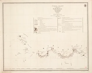Carte index du relevé suivant de la côte de Karamania