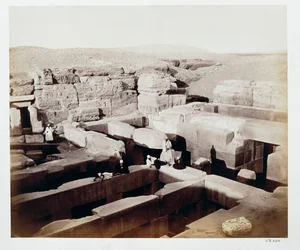 Un temple excavé au pied du Sphinx, Gizeh, Égypte, 4 mars 1862