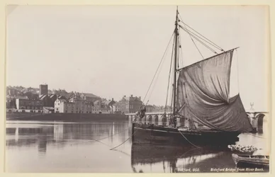 Pont de Bideford depuis la rive, 1860-94