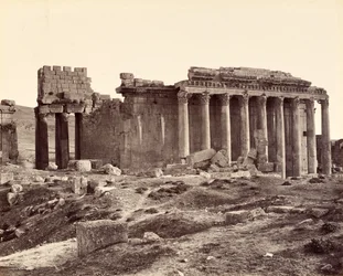 Le temple de Jupiter, vu du nord-est, Baalbek