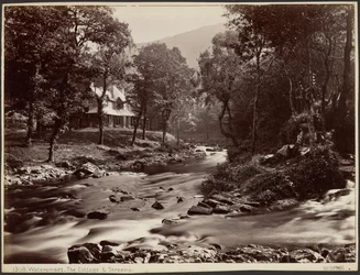 Watersmeet, le cottage et les ruisseaux