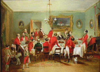 Le déjeuner de chasse, salle des célibataires, 1836