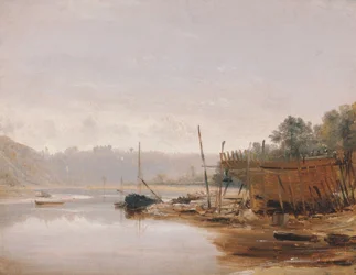 Construction de bateaux près de Dinan, Bretagne