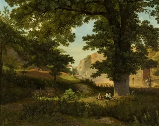 Rochers de Clifton depuis les champs de Rownham, vers 1821