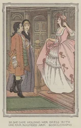 Illustration pour The History of Henry Esmond (lithographie couleur)