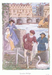 Pont de Londres (lithographie couleur)