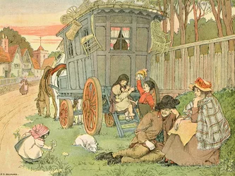 La caravane tzigane, tirée de "The Book of Shops" (Le livre des magasins)