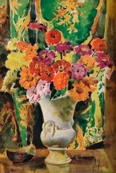 Zinnias, XIXe siècle