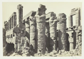 Salle des colonnes, Karnak, 1857