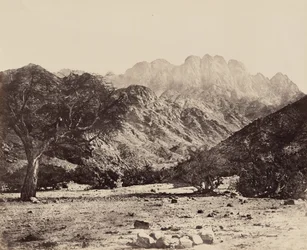 Mont Serbal, depuis le Wadi Feiran, Égypte