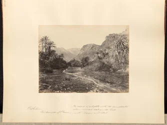 Rephidim, désert de Paran. Lieu d
