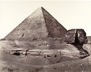 La Grande Pyramide et le Grand Sphinx, 1858