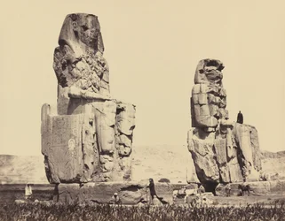Les statues de la plaine, Thèbes, 1858