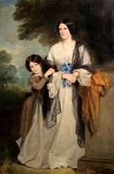 Juliana, Comtesse de Leicester avec son enfant aîné Lady Julia Coke