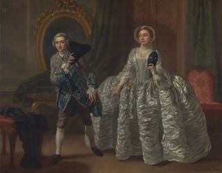 David Garrick et Mme Pritchard dans "The Suspicious Husband" de Benjamin Hoadley