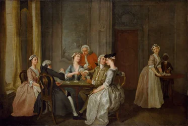 Jouer au Quadrille, 1740-50