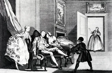 Un baiser volé, vers 1743