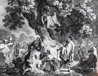 Les druides, ou la conversion des Bretons au christianisme, gravé par Simon François Ravenet, imprimé en 1778