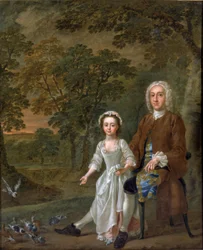 William Ellis et sa fille Elizabeth, vers 1745