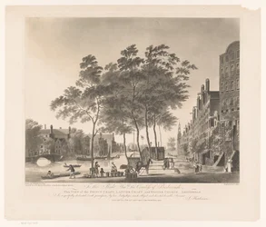 Vue sur le Prinsengracht et Westerkerk à Amsterdam