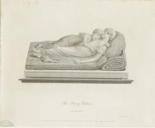 Cathédrale de Lichfield - "Les Enfants Endormis" (gravure, 19e siècle)