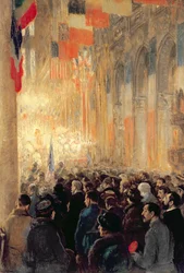 Office à Notre-Dame en action de grâce pour la victoire après la Grande Guerre internationale