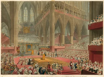 Le couronnement de Sa Majesté George IV, pris au moment de la reconnaissance, 19 juillet 1821